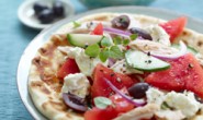 Greek Pita Flatbread with Watermelon
