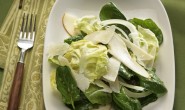 Pear and Spinach Salad with Parmesan Vinaigrette