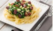 Sautéed Spinach with Parmesan, Pine Nuts and Medjool Dates