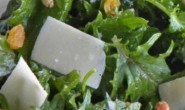 BABY KALE SALAD WITH RAISINS, PINE NUTS AND GOUDA