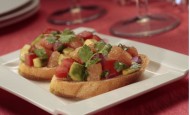 Grapefruit Avocado Bruschetta