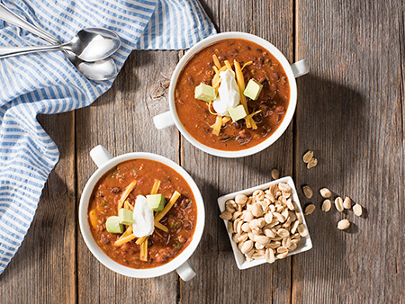 3 Pepper and Peanut Beef Chili