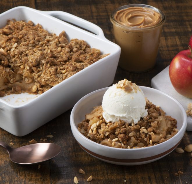 Croustade aux pommes et au beurre d’arachide