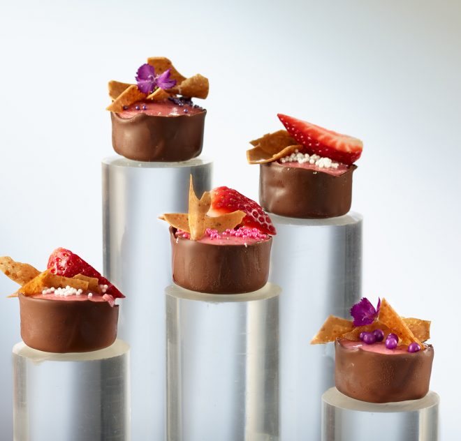 Truffes de sorbet aux fraises