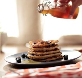 Blueberry Pancakes with Florida Orange Juice