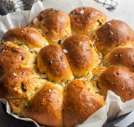 Cheesy Stuffed Green Chile Olive Bread by Britney Breaks Bread